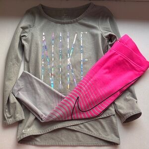 Nike Girls 3T long sleeve shirt and leggings
